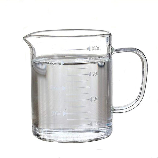 Ackers BORO3.3 Measure Glass -[Insulated handle | V-Shaped Spout]-Made of  High Borosilicate Glass Measuring for Kitchen or Restaurant, Easy to Read