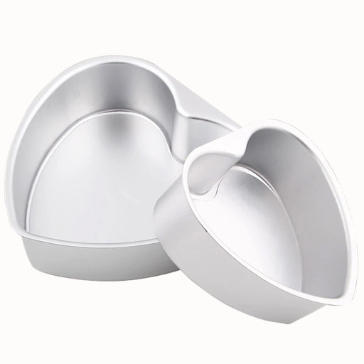 ZOENHOU 4 PCS 5 6 8 10 Heart Shaped Cake Pans with Removable Bottom,  Aluminum Heart Shaped Cake Pans Set, Non Stick Heart Layers Cake Pan for  Oven