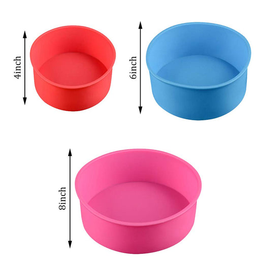 SENHAI 2 Pack Silicone Cake Pan, Large Round Bread Pie Flan Tart Mold, —  CHIMIYA