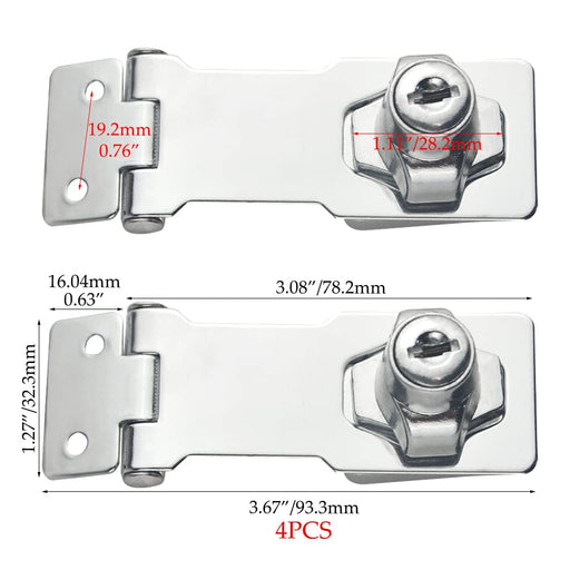 Cabinet Locks with Keys Door Latch - Hasp Lock for Drawers Cabinets Cl —  CHIMIYA