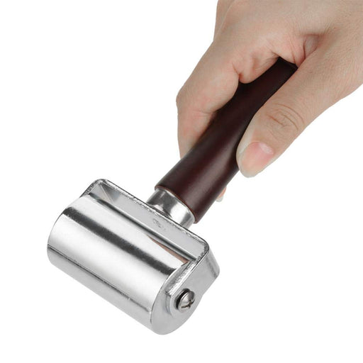 QWORK 1.5 Stainless Steel Home Wallpaper Seam Roller Wall Paper  Construction Tool Seam Flat Roller Paint Tool 