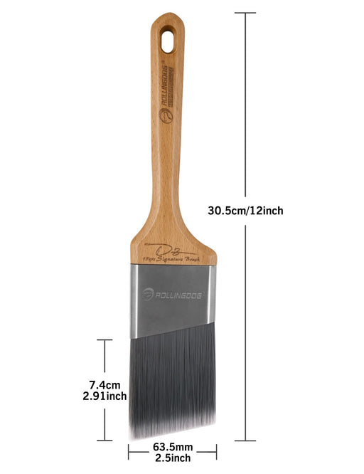 ROLLINGDOG 5.5 Deck Stain Brush - Wood Handle Large Deck Brush Applicator  for Wall, Wood, Fence, Floor Painting