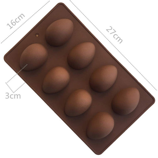 Megrocle 8 Cavity Silicone Egg Molds Set of 2, Food Grade Silicone