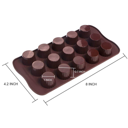 Webake LFGB 2 pack 202 cavity slicone mini candy chocolate chip mold Small  dot cake decoration (1 scraper included)