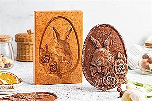  Cookie Wooden mold - Shortbread engraving biscuit mold 3D  Creativity Molds, Funny Wooden Cookie Molds for Honeycake Cookies Baking  Molds (Two Easter Eggs): Home & Kitchen