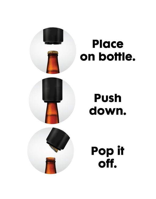 Jokari Magnetic Automatic One Handed Push Down Bottle Top Pop Opener for  Beer or Soda 