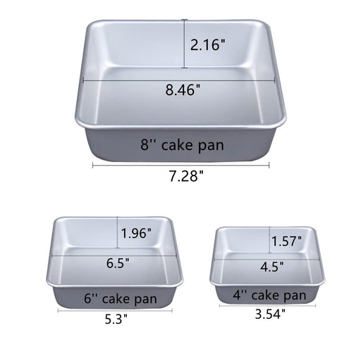 WANBAO 30 Pcs Disposable Aluminum Tin Foil Baking Pans Bakeware Square 8''  X 8'' X 2'' Inch Meal Prep for Catering, Baking Cakes, Breads, Brownies