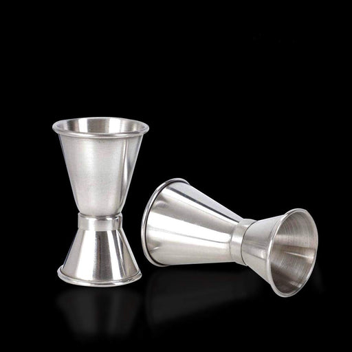 Tezzorio Stainless Steel Double Jigger 1 & 2 oz, Bar Cocktail Measuring Liquor Jigger Pony