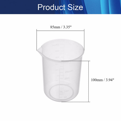 Baluue 10mL Lab Graduated Measuring Cup With Spout Wide Mouth