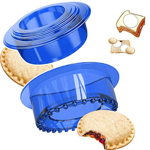Uncrustable Sandwich Cutter and Sealer for Kids - Fangze 4 Pcs Decruster Cookie Maker Shapes Lunch Bread Mold Stainless Steel