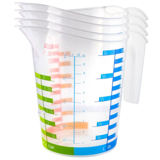 NPYPQ 3 Piece Measuring Cup Set, Includes 1-Cup, 2-Cup, and 4-Cup Clea —  CHIMIYA