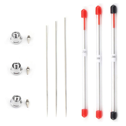 Salmue 5pcs 0.2/0.3/0.5mm Airbrush Needles Nozzles Kit, Airbrush  Accessories Painting Machine Gravity Feed Part Fluid Nozzles Replacement  for
