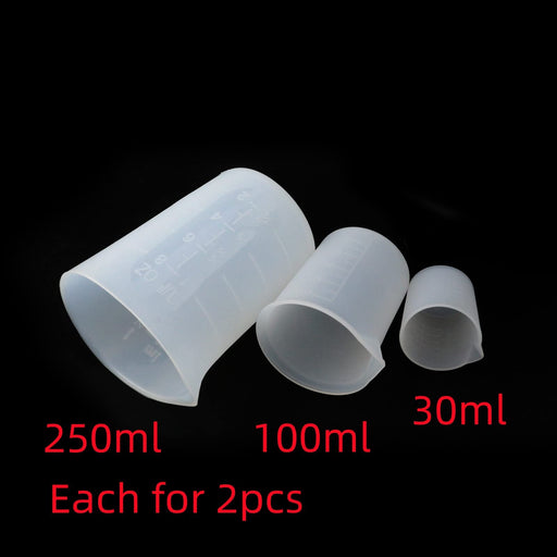7 Pieces Large Silicone Measuring Cups 700ml and 100ml Resin