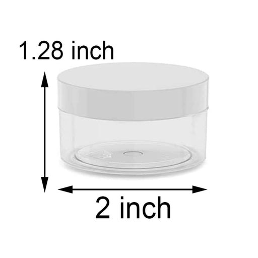 20 Pcs 2 Oz Clear Plastic Round Slime Containers,Plastic Storage