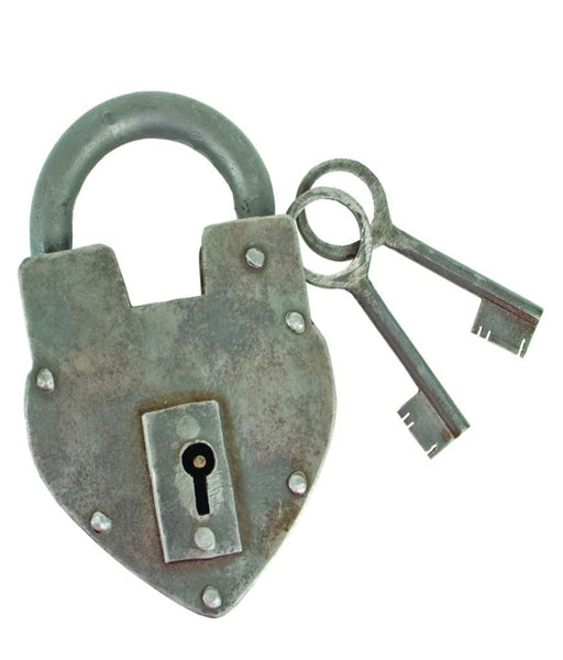Brass Door Padlock Fully Functional Handmade Antique Design with Keys  Unique Collectible Locks Combination of Style & Security (Man-Skull-ant) 