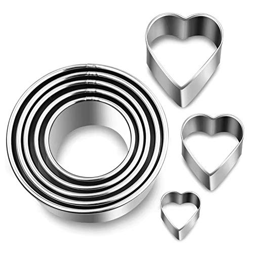 5 Pieces Circle Biscuit Cutter,Professional Stainless Steel Round Cook —  CHIMIYA