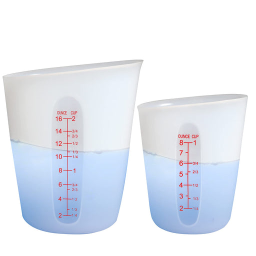 Restaurantware 16 oz Flexible Measuring Cup,1 Heat-Resistant Rubber Measuring Cup-Microwave-Safe,Dishwasher-Safe,Translucent Silicone Soft Measuring