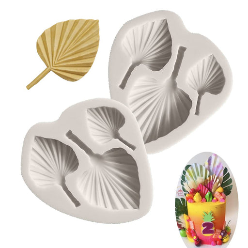 MoldFun 2-Pack Leaf Silicone Molds Set for Making Small Soap Chocolate Candy Gummy Baking Cake Jello Jelly Wax Crayon Melt Ice Cube Tray