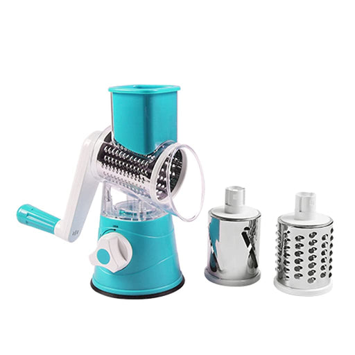 x Home Rotary Cheese Grater, 5-in-1 Upgraded Shredder with Suction Base & Multifunctional Blades for Veggies, Nuts. Includes Storage, Brush & Peeler