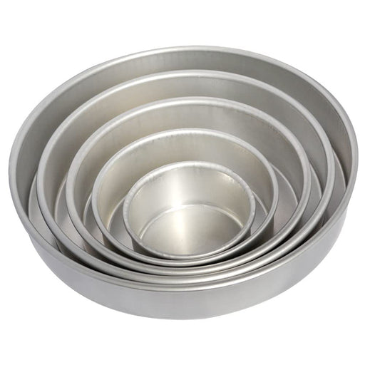 Lawei Round Cake Pan Set - 4 inch 6 inch 8 inch Cake Baking Pans with Removable Bottom, Silver