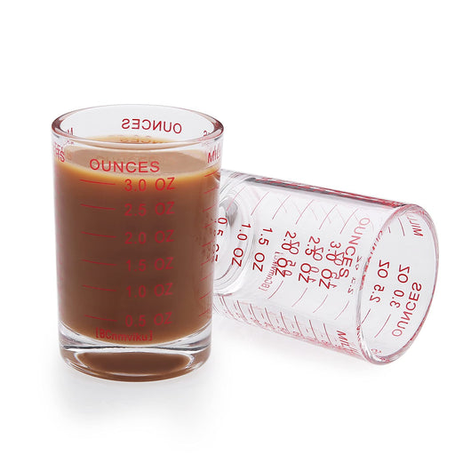 Shot Glass Measuring Cup,3 Ounce/90ML Liquid Heavy High Espresso Glass —  CHIMIYA