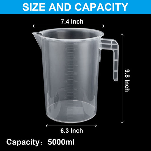 Luvan 1 Gallon Measuring Pitcher with Conversion Chart,134oz Clear