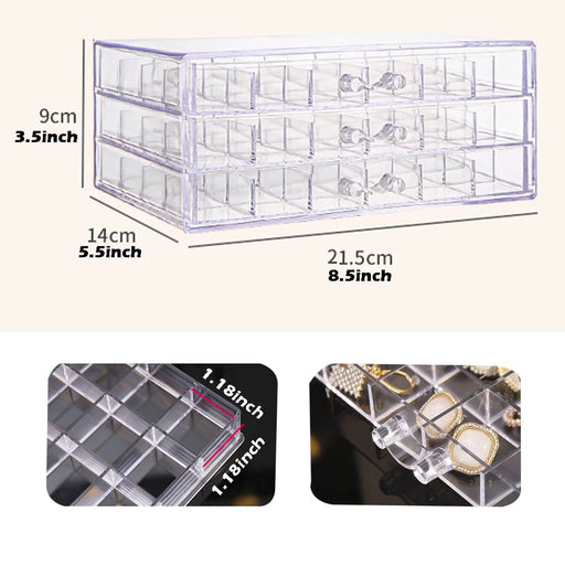 6 Pieces Nail Art Tool Jewelry Storage Box, 12 Compartments Plastic Rh —  CHIMIYA