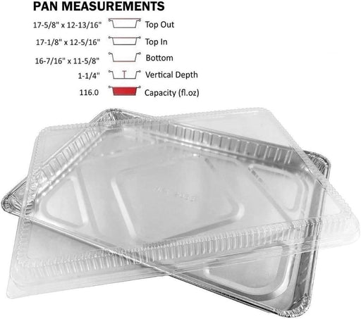 8x8 Foil Pans with Lids (10Count) 8 Inch Square Aluminum Pans with Covers -  Foil Pans and Foil Lids - Disposable Food Containers Great for Baking