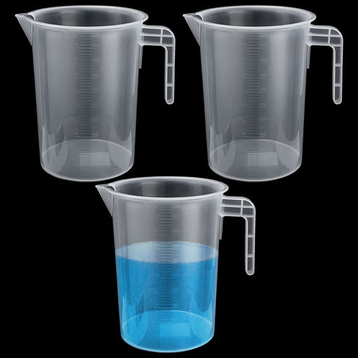 Terbold Funnel Pitcher with Spout 2pc Set | 1 Liter Plastic Measuring  Pitchers for Cake, Pancake Dispenser, Soap Pouring or Oil Automotive use