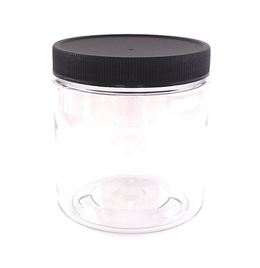 Jaisie.W 4oz Plastic Containers with Lids 48Pack, Clear 4 oz Plastic Jars  with Lids&Labels- Refillable Cosmetic Small Containers with Black Screw