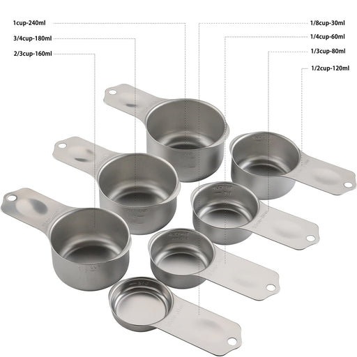  Measuring Cups,Stainless Steel Measuring Cup Food