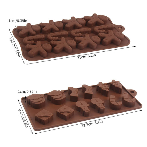 Entcook 5 Pieces Silicone Chocolate Molds for Chocolates Hard