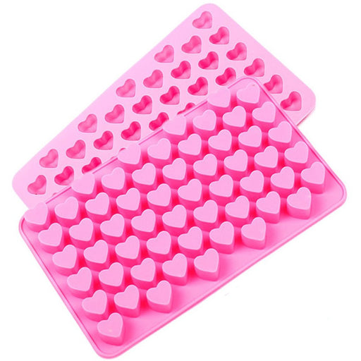 1piece Valentines Day Mold Heart Shape Candy Molds Silicone Mini Heart  Candy Mold Love Valentine Silicone Mold Pink Heart Shaped Ice Cube Trays  For Valentine'S Day Chocolate Fondant Cake Candy