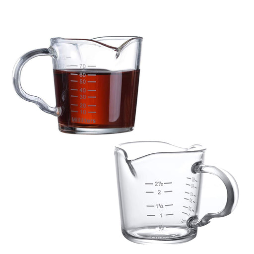 2 Pack 3oz Heat Resistant Glass Espresso Measuring Glass Espresso Shot —  CHIMIYA