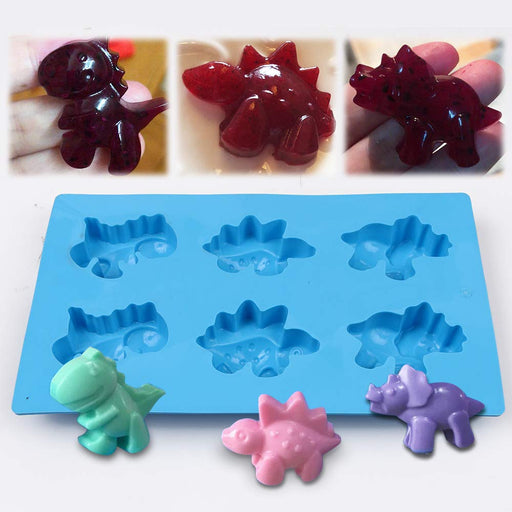 PopBlossom Brown Dinosaur Silicone mold 3 Pack Dino Chocolate