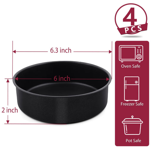 P&P CHEF 6'' x 2.95'' Deep Cake Pan, Stainless Steel Round Baking Pans —  CHIMIYA