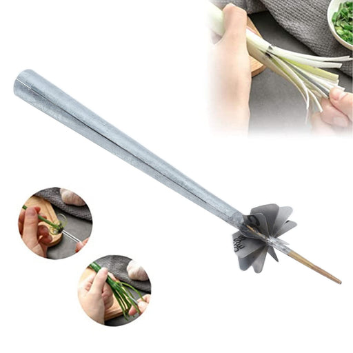 Stainless Steel Scallion Spring Onion Vegetable Shredder Slicer Cutter  Shallot Shredder Multifunctional Gadget Kitchen Tools 1/2 PCS