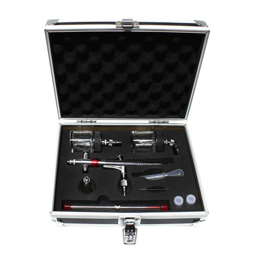 Master Airbrush SB86 High Precision Detail Control Dual-Action Side Feed Airbrush Set Kit, 0.2mm Tip, 1/2 oz Gravity Cup