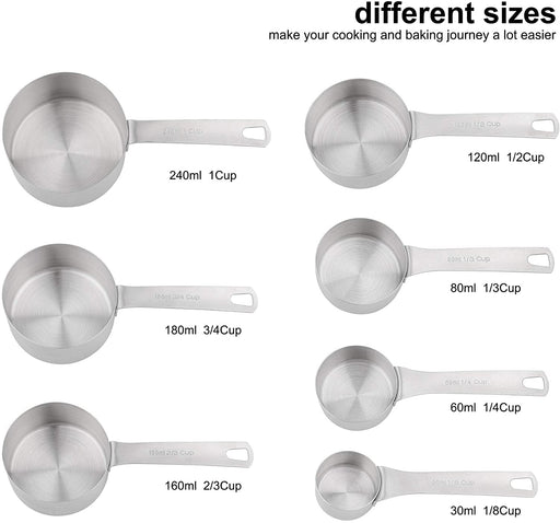 Kaluns Measuring Cups And Spoons Set, 16 Piece, Stainless Steel : Target