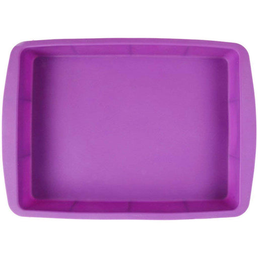 Lmaray 11 x 9.5 inch Purple Silicone Baking Pan, Safe, Durable, Easy Cleanup, Microwave and Oven Safe