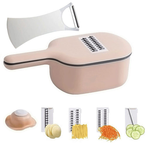 Fullstar - Mandoline Slicer, Cheese Grater, Vegetable Spiralizer - with Peeler Spiralizer Juicer & Julienne Cutter - 11-in-1, White