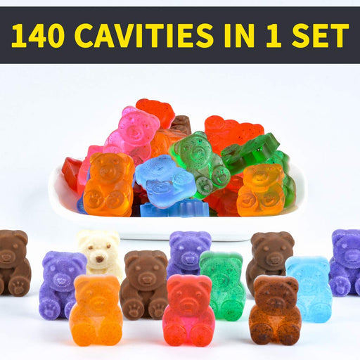 Mister Gummy DIY Giant Gummy Bear Mold | Premium Quality Silicone + 2 Recipes and 5 Gift Bags Included | Make Big Bear Treats! (Gummy, Cakes, Breads