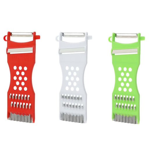 Saim Vegetable Peeler Metal Scraper Fruit Grater Slicer Orange Red 3 Pcs