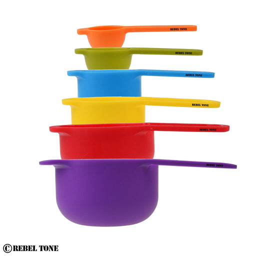 Plastic Measuring Cups and Spoons Set 14 Piece. Includes 11 Colorful M —  CHIMIYA