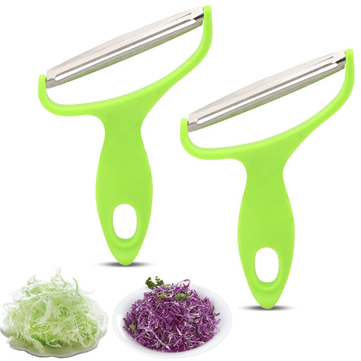 LHS Cabbage Peeler for Kitchen Wide Mouth Vegetable Peeler Stainless Steel Fruit Shredder Slicer with Non-Slip Handle and Sharp Blade