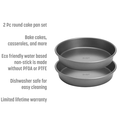 OAMCEG 2 Pack Bunte Cake Pan Nonstick 10 Inch Fluted Tube Cake Pans for  baking, 12 Cups Heavy Duty Carbon Steel Tube Pan Baking Mold for Buntelet