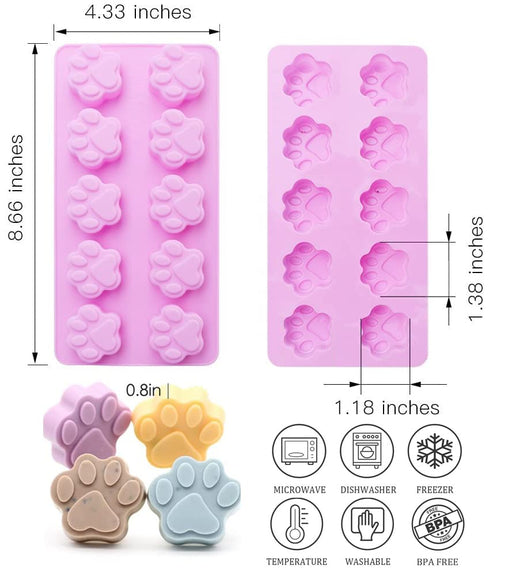  RUGVOMWM Silicone Molds Puppy Dog Paw and Bone Molds for  Baking,Chocolate Molds,Silicone Dog Treat Mold - 6 Pack : Home & Kitchen