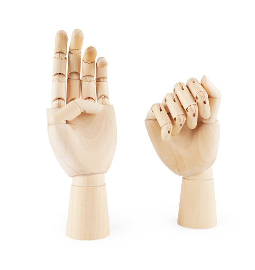 JOIKIT 2 Pack 12 Inches Wood Art Mannequin Hand, Left and Right Wooden  Manikin Hand, Wooden Artist Hand Model with Flexible Moveable Fingers for