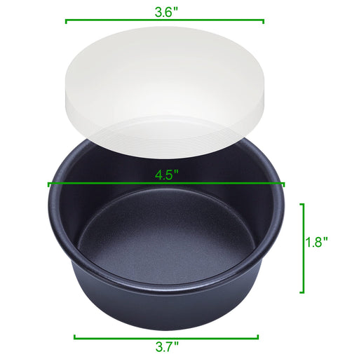 AWTBDP 4 Inch Round Cake Pan Set of 8, Nonstick Aluminum Baking