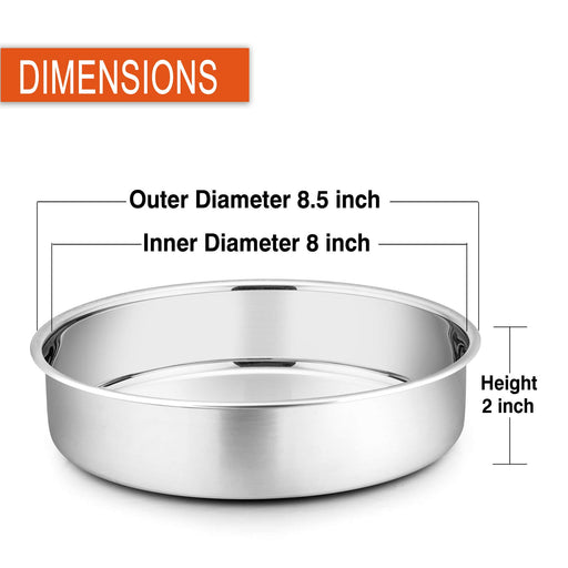 P&P CHEF 6'' x 2.95'' Deep Cake Pan, Stainless Steel Round Baking Pans —  CHIMIYA